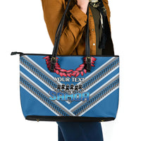 Custom Manuma Samoa Rugby Leather Tote Bag Ula fala Samoan Siva Tau Tribal LT9 - Polynesian Pride