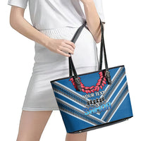 Custom Manuma Samoa Rugby Leather Tote Bag Ula fala Samoan Siva Tau Tribal LT9 - Polynesian Pride