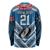 Custom Manuma Samoa Rugby Long Sleeve Shirt Ula fala Samoan Siva Tau Tribal LT9 - Polynesian Pride