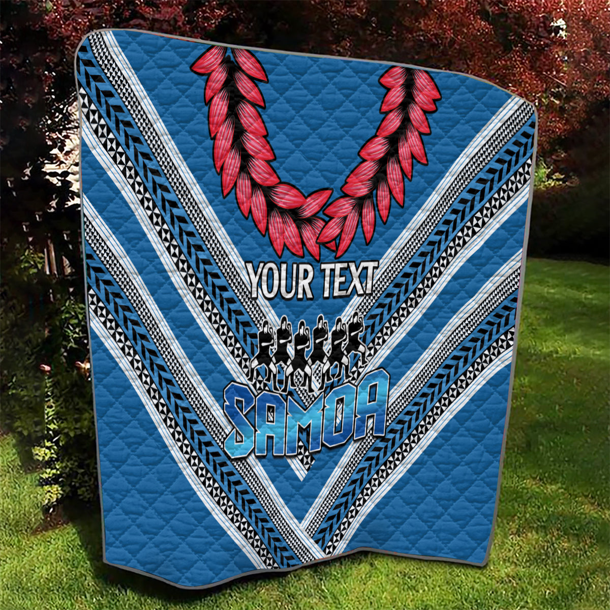 Custom Manuma Samoa Rugby Quilt Ula fala Samoan Siva Tau Tribal LT9 - Polynesian Pride