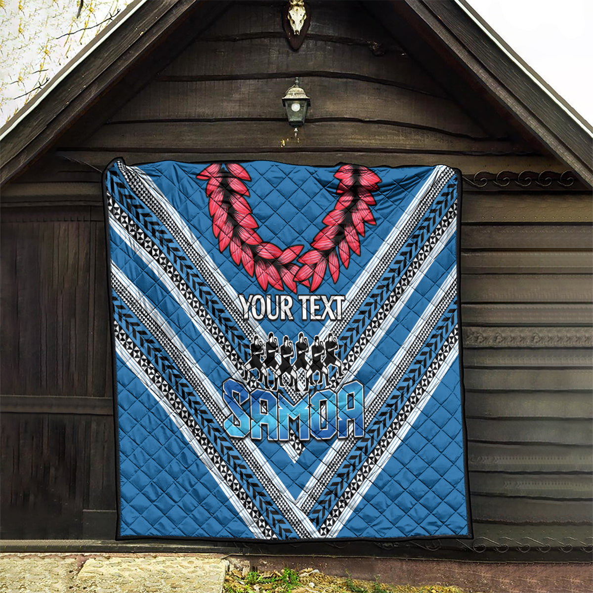 Custom Manuma Samoa Rugby Quilt Ula fala Samoan Siva Tau Tribal LT9 - Polynesian Pride