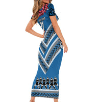 Custom Manuma Samoa Rugby Short Sleeve Bodycon Dress Ula fala Samoan Siva Tau Tribal