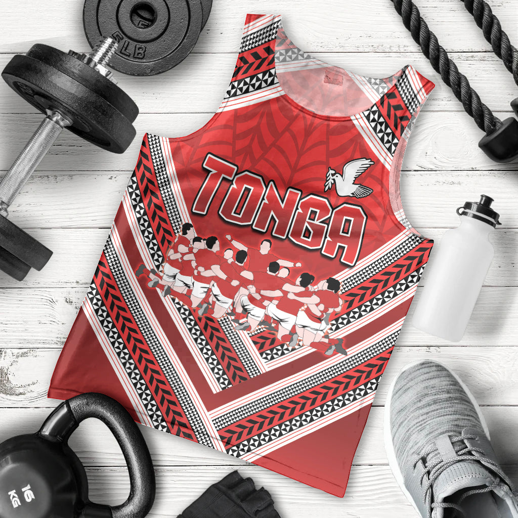 Custom Tonga Rugby Men Tank Top Tonga Sipi Tau Ngatu Tribal Pattern