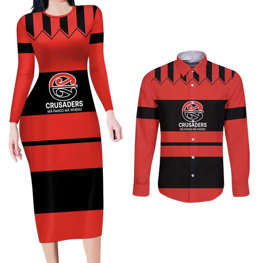 New Zealand Rugby Pacific Custom Couples Matching Long Sleeve Bodycon Dress and Long Sleeve Button Shirt Whatumoana Classic Retro 2025