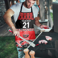 New Zealand Rugby Pacific Custom Apron Whatumoana Maori Kowhaiwhai Pattern - Polynesian Pride