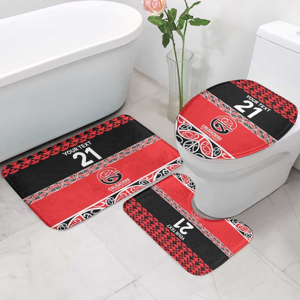 New Zealand Rugby Pacific Custom Bathroom Set Whatumoana Maori Kowhaiwhai Pattern - Polynesian Pride