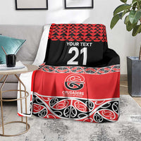 New Zealand Rugby Pacific Custom Blanket Whatumoana Maori Kowhaiwhai Pattern