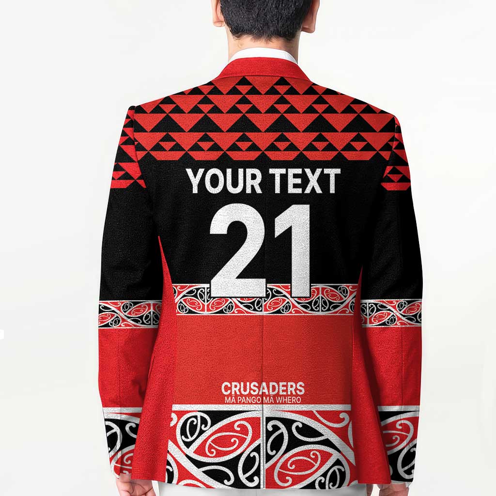 New Zealand Rugby Pacific Custom Blazer Whatumoana Maori Kowhaiwhai Pattern - Polynesian Pride