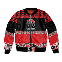 New Zealand Rugby Pacific Custom Bomber Jacket Whatumoana Maori Kowhaiwhai Pattern
