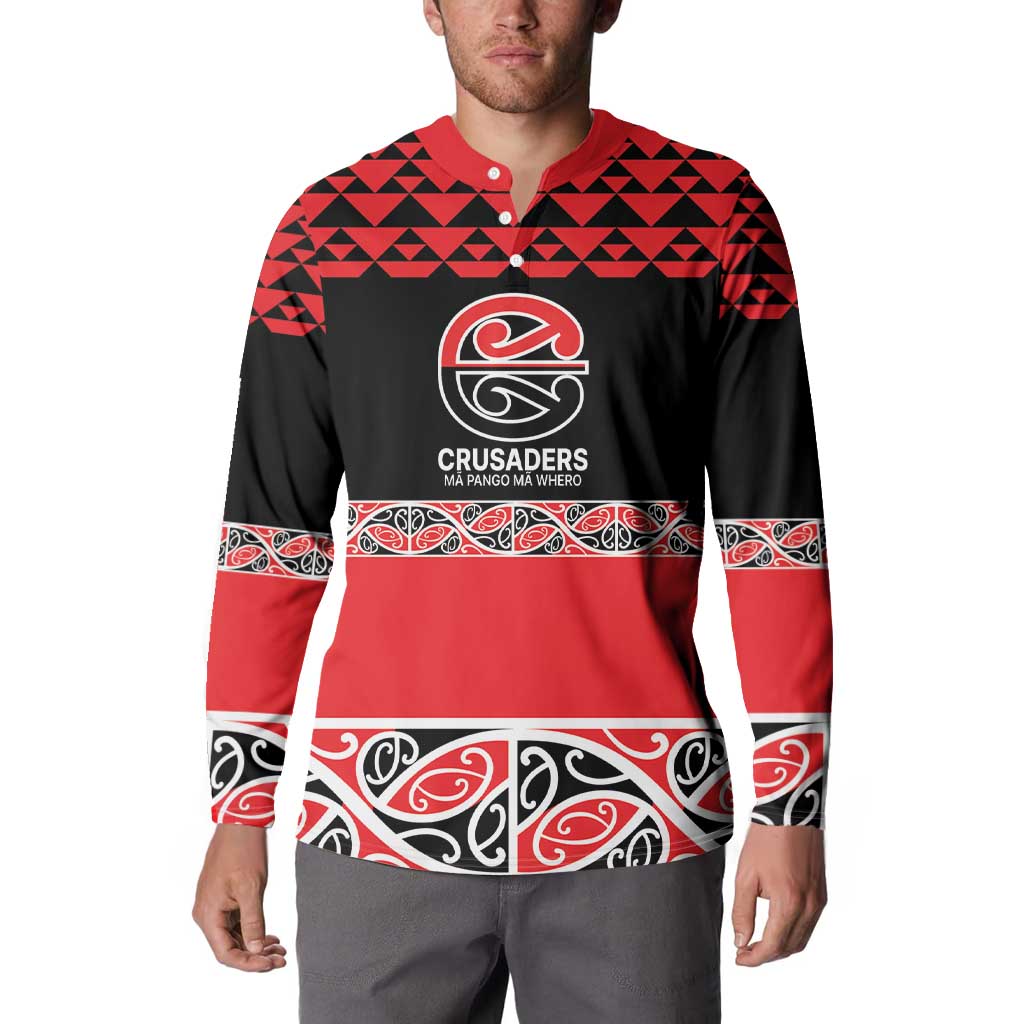 New Zealand Rugby Pacific Custom Button Sweatshirt Whatumoana Maori Kowhaiwhai Pattern