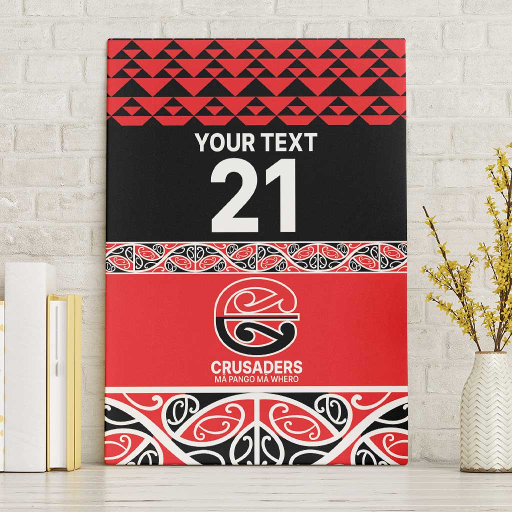 New Zealand Rugby Pacific Custom Canvas Wall Art Whatumoana Maori Kowhaiwhai Pattern