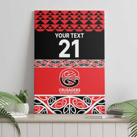 New Zealand Rugby Pacific Custom Canvas Wall Art Whatumoana Maori Kowhaiwhai Pattern