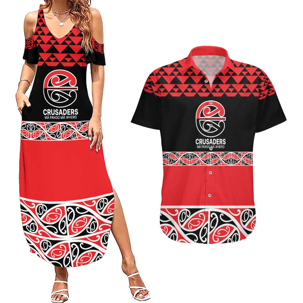 New Zealand Rugby Pacific Custom Couples Matching Summer Maxi Dress and Hawaiian Shirt Whatumoana Maori Kowhaiwhai Pattern