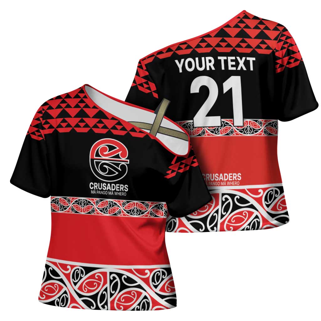 New Zealand Rugby Pacific Custom Cross Shoulder Shirt Whatumoana Maori Kowhaiwhai Pattern - Polynesian Pride