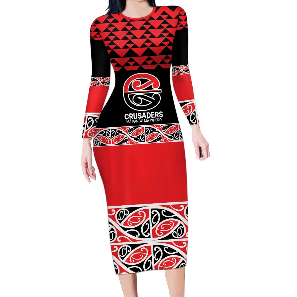 New Zealand Rugby Pacific Custom Family Matching Long Sleeve Bodycon Dress and Hawaiian Shirt Whatumoana Maori Kowhaiwhai Pattern