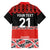 New Zealand Rugby Pacific Custom Family Matching Off Shoulder Short Dress and Hawaiian Shirt Whatumoana Maori Kowhaiwhai Pattern