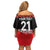 New Zealand Rugby Pacific Custom Family Matching Off Shoulder Short Dress and Hawaiian Shirt Whatumoana Maori Kowhaiwhai Pattern