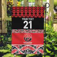 New Zealand Rugby Pacific Custom Garden Flag Whatumoana Maori Kowhaiwhai Pattern