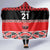 New Zealand Rugby Pacific Custom Hooded Blanket Whatumoana Maori Kowhaiwhai Pattern