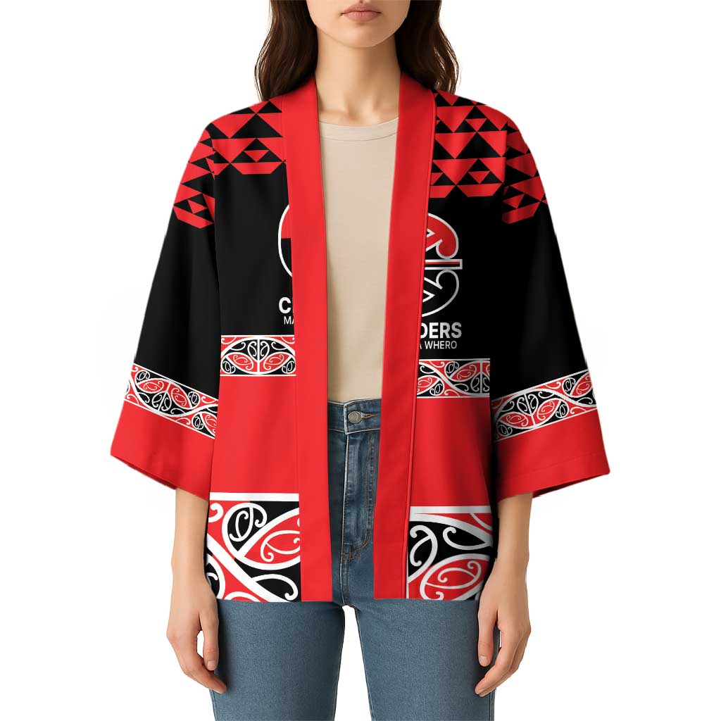 New Zealand Rugby Pacific Custom Kimono Whatumoana Maori Kowhaiwhai Pattern - Polynesian Pride