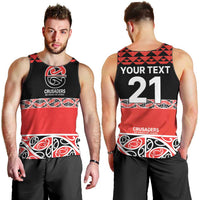 New Zealand Rugby Pacific Custom Men Tank Top Whatumoana Maori Kowhaiwhai Pattern