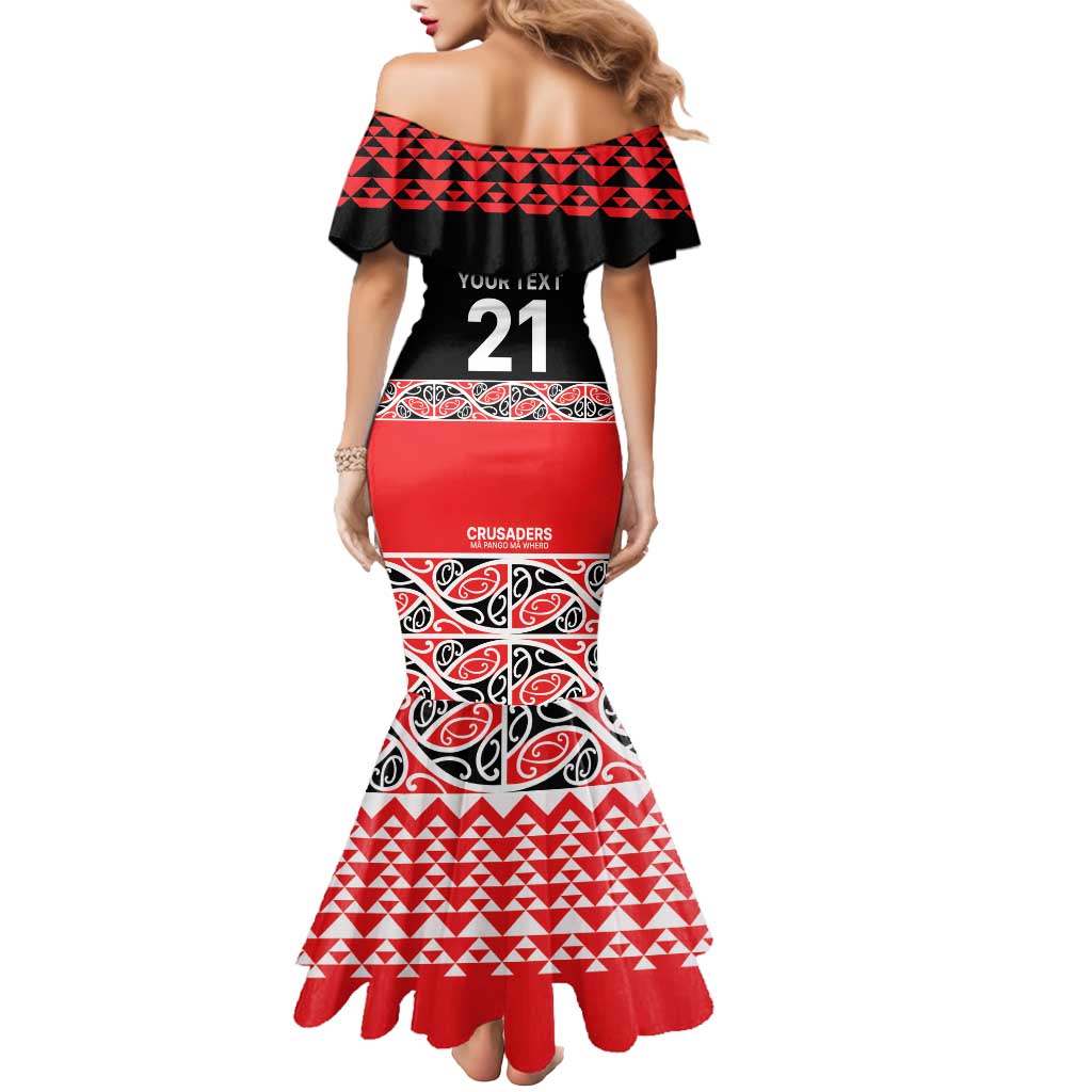 New Zealand Rugby Pacific Custom Mermaid Dress Whatumoana Maori Kowhaiwhai Pattern