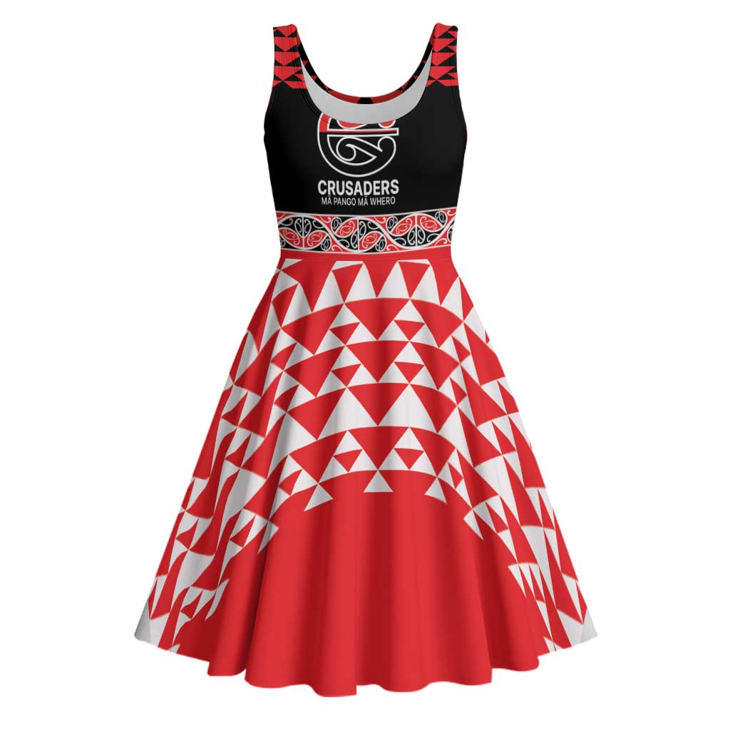 New Zealand Rugby Pacific Custom Midi Dress Whatumoana Maori Kowhaiwhai Pattern - Polynesian Pride