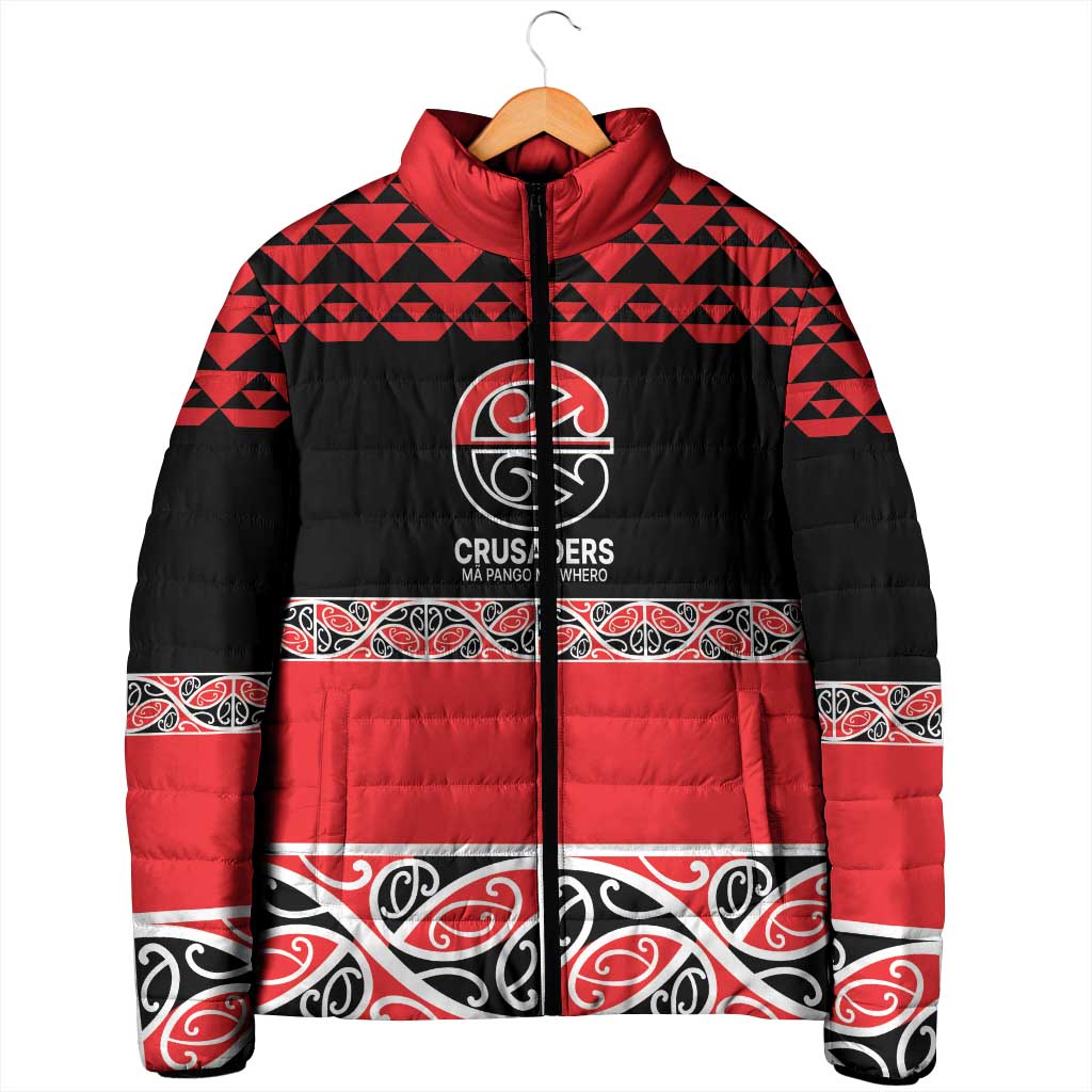 New Zealand Rugby Pacific Custom Padded Jacket Whatumoana Maori Kowhaiwhai Pattern - Polynesian Pride