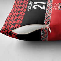 New Zealand Rugby Pacific Custom Pillow Cover Whatumoana Maori Kowhaiwhai Pattern - Polynesian Pride