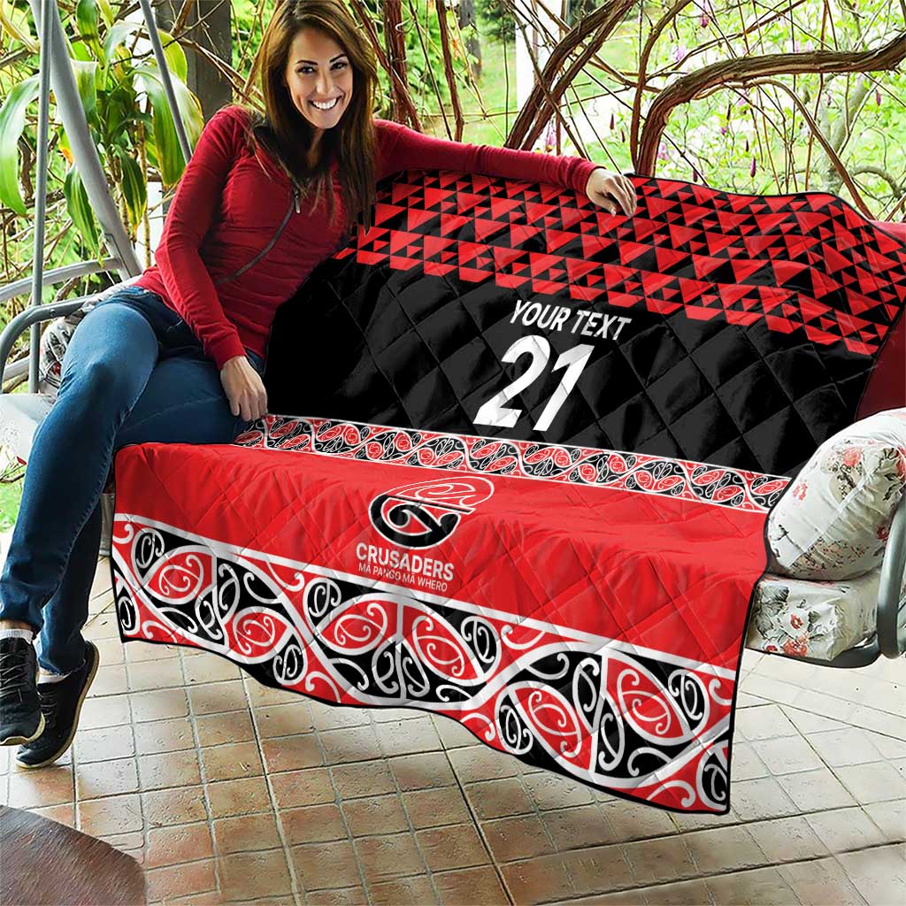 New Zealand Rugby Pacific Custom Quilt Whatumoana Maori Kowhaiwhai Pattern