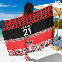 New Zealand Rugby Pacific Custom Sarong Whatumoana Maori Kowhaiwhai Pattern