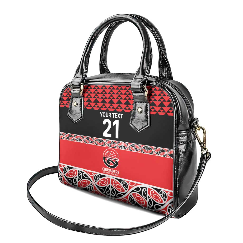 New Zealand Rugby Pacific Custom Shoulder Handbag Whatumoana Maori Kowhaiwhai Pattern