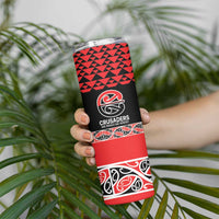 New Zealand Rugby Pacific Custom Skinny Tumbler Whatumoana Maori Kowhaiwhai Pattern