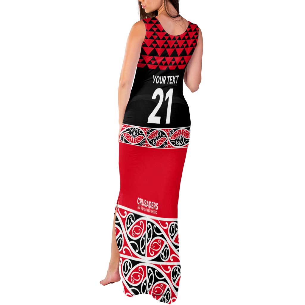 New Zealand Rugby Pacific Custom Tank Maxi Dress Whatumoana Maori Kowhaiwhai Pattern