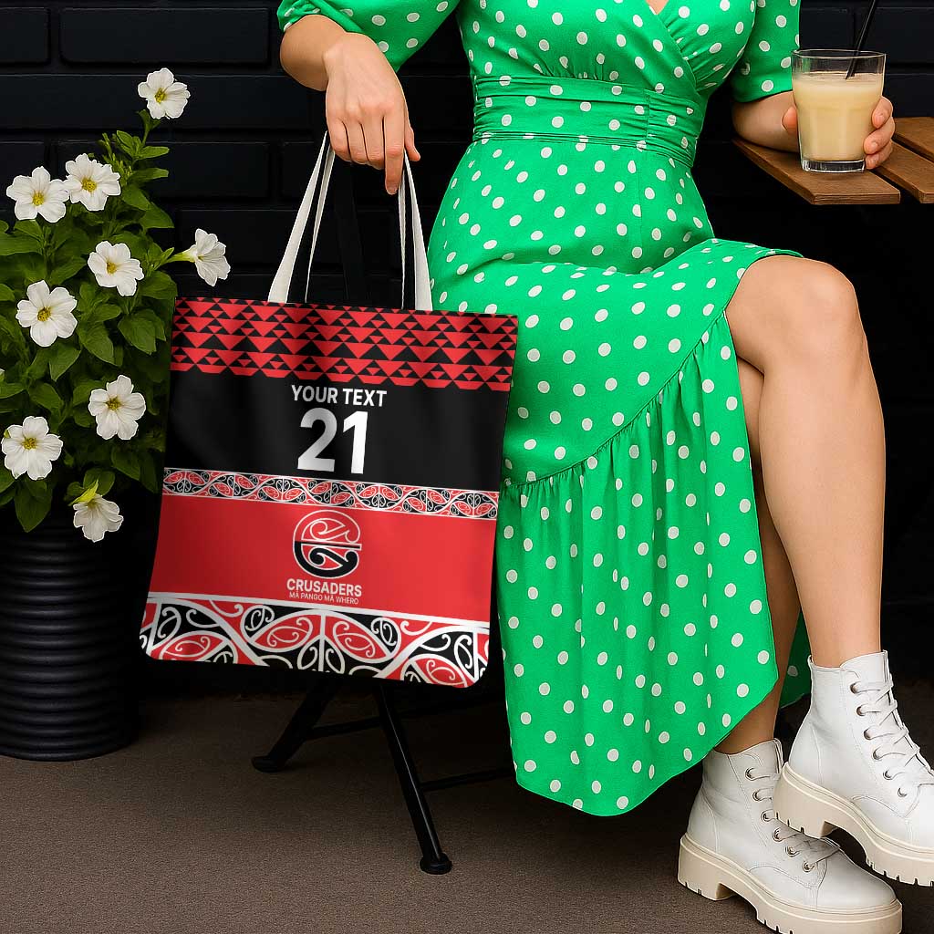 New Zealand Rugby Pacific Custom Tote Bag Whatumoana Maori Kowhaiwhai Pattern - Polynesian Pride