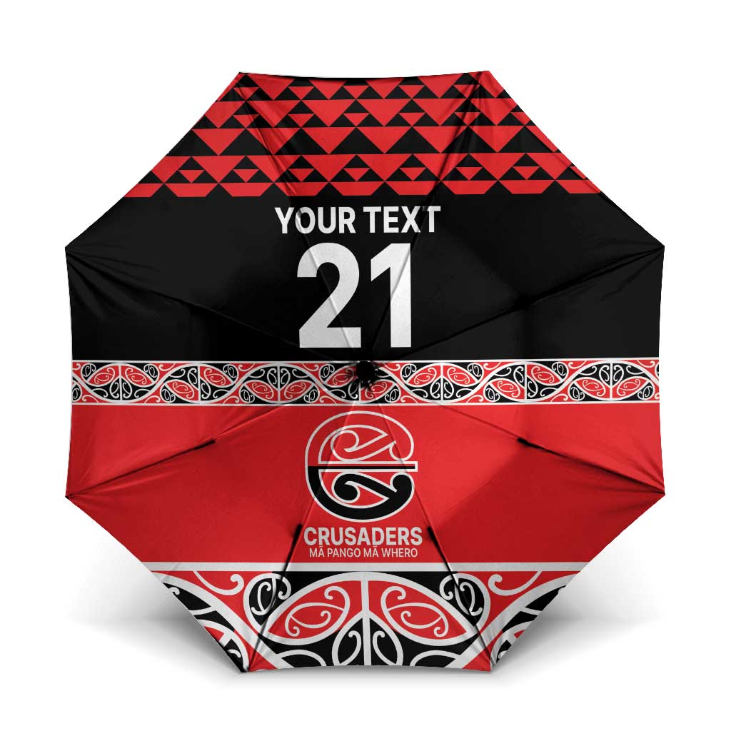 New Zealand Rugby Pacific Custom Umbrella Whatumoana Maori Kowhaiwhai Pattern - Polynesian Pride