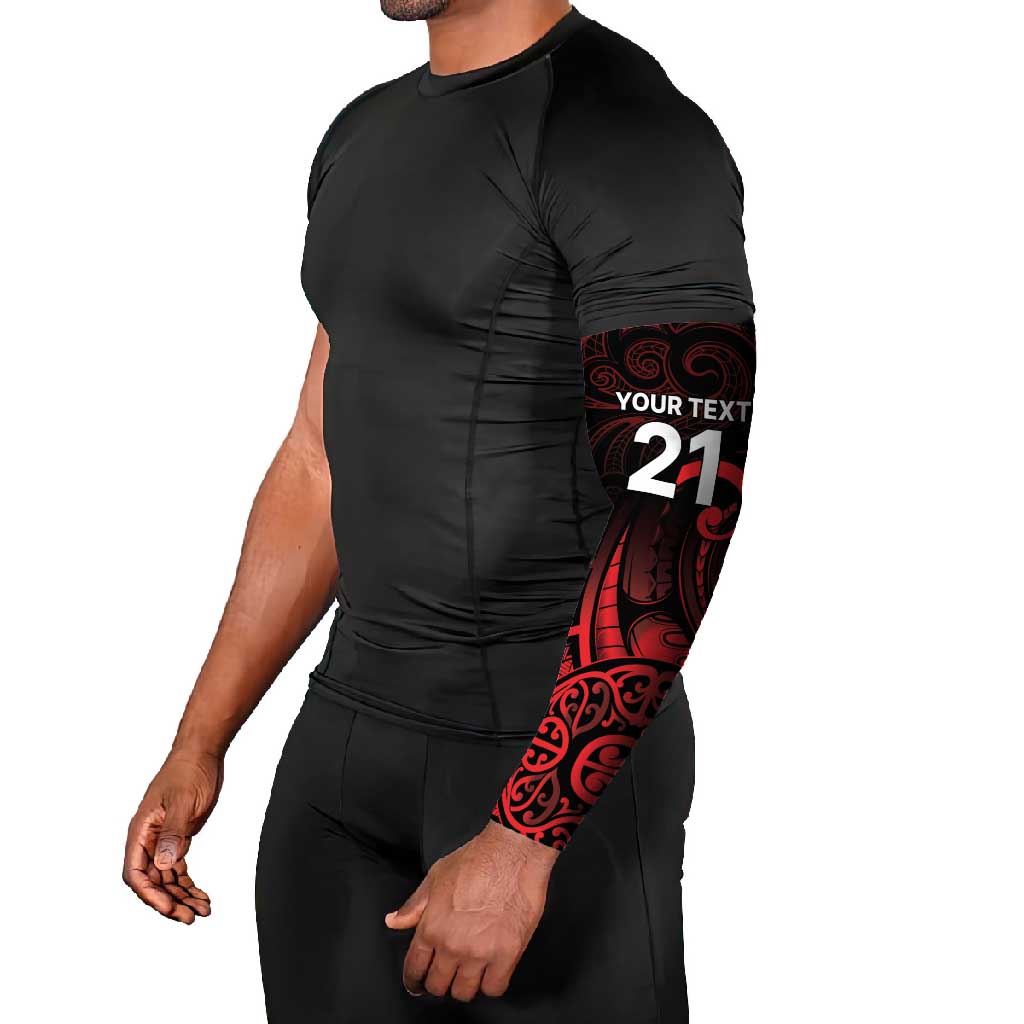 New Zealand Rugby Pacific Custom Arm Sleeves Whatumoana Maori Tribal Tattoo - Polynesian Pride