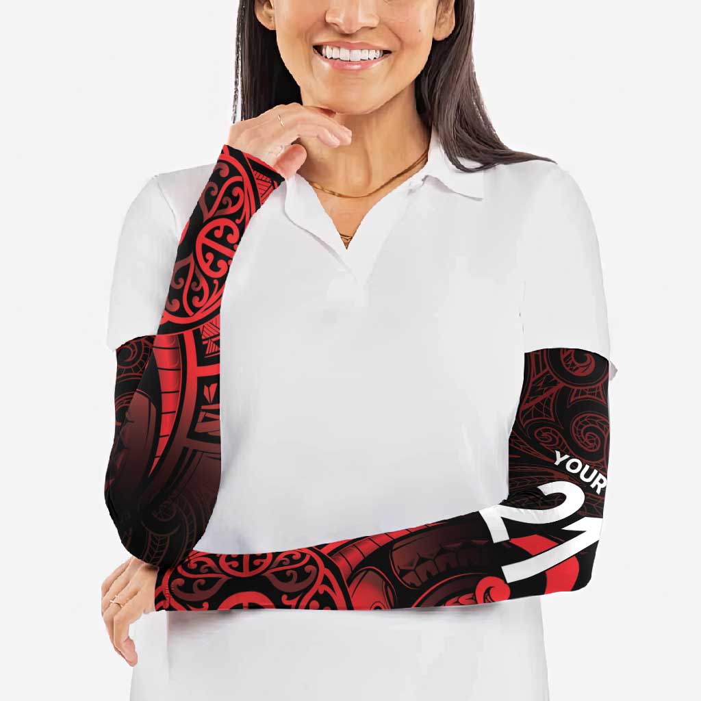 New Zealand Rugby Pacific Custom Arm Sleeves Whatumoana Maori Tribal Tattoo - Polynesian Pride