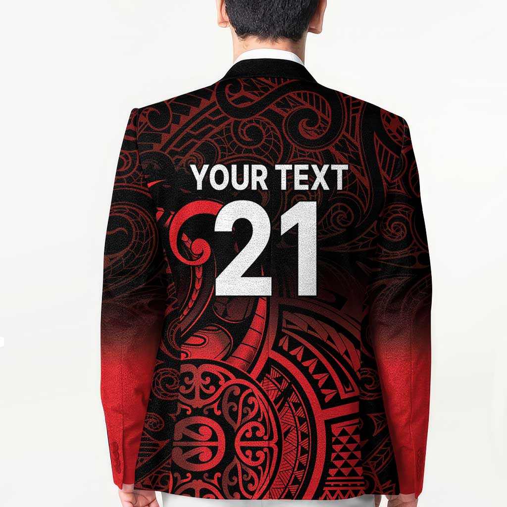 New Zealand Rugby Pacific Custom Blazer Whatumoana Maori Tribal Tattoo - Polynesian Pride