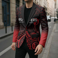 New Zealand Rugby Pacific Custom Blazer Whatumoana Maori Tribal Tattoo - Polynesian Pride