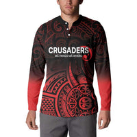 New Zealand Rugby Pacific Custom Button Sweatshirt Whatumoana Maori Tribal Tattoo