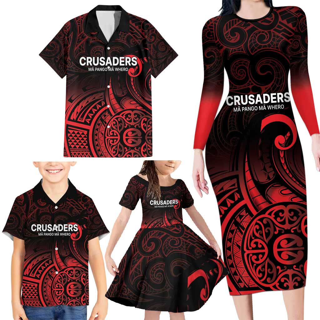 New Zealand Rugby Pacific Custom Family Matching Long Sleeve Bodycon Dress and Hawaiian Shirt Whatumoana Maori Tribal Tattoo