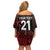 New Zealand Rugby Pacific Custom Family Matching Off Shoulder Short Dress and Hawaiian Shirt Whatumoana Maori Tribal Tattoo