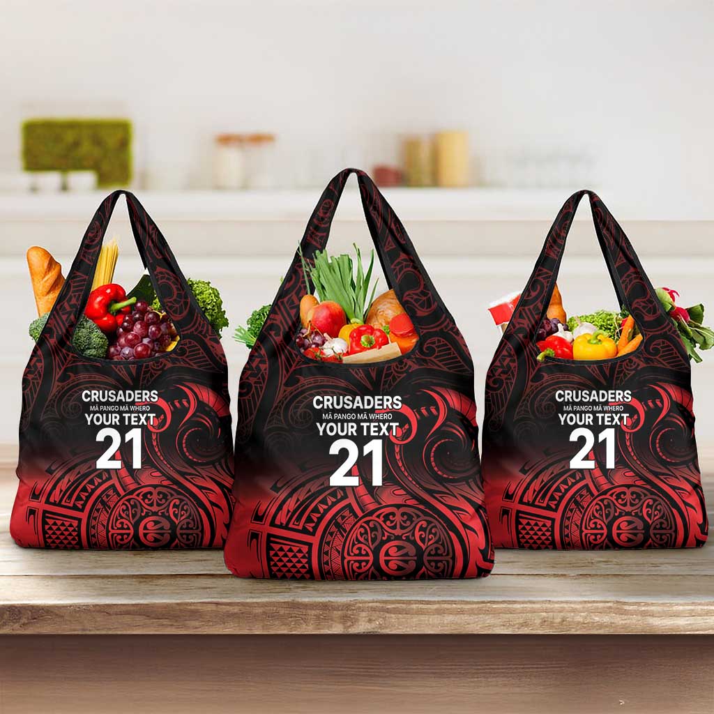 New Zealand Rugby Pacific Custom Grocery Bag Whatumoana Maori Tribal Tattoo