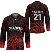 New Zealand Rugby Pacific Custom Hockey Jersey Whatumoana Maori Tribal Tattoo - Polynesian Pride