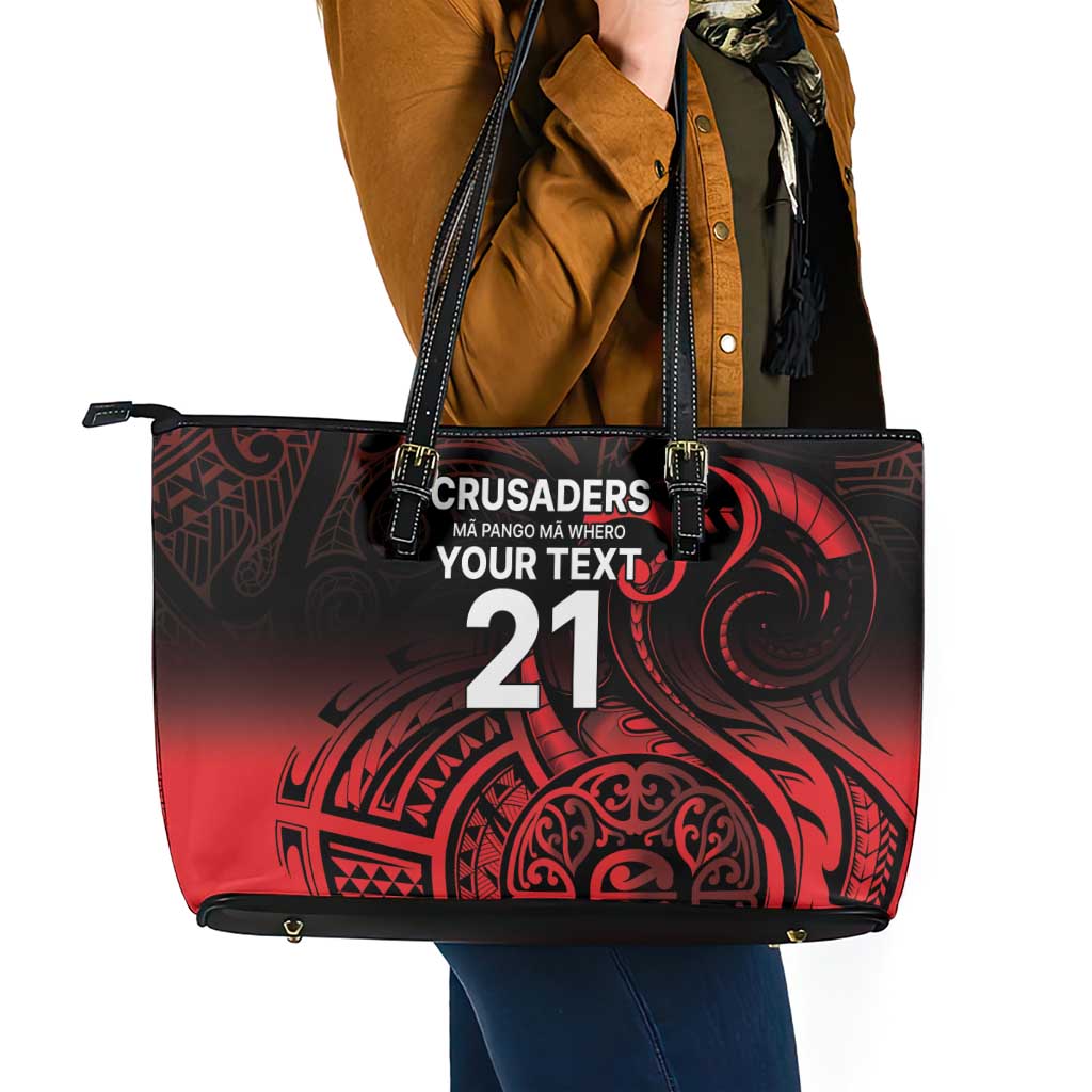 New Zealand Rugby Pacific Custom Leather Tote Bag Whatumoana Maori Tribal Tattoo