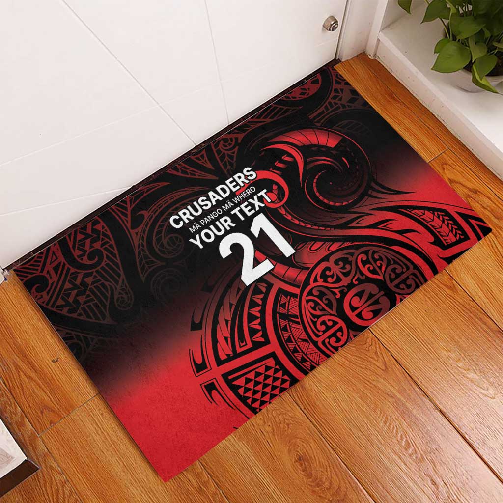 New Zealand Rugby Pacific Custom Rubber Doormat Whatumoana Maori Tribal Tattoo
