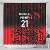 New Zealand Rugby Pacific Custom Shower Curtain Whatumoana Maori Tribal Tattoo