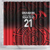 New Zealand Rugby Pacific Custom Shower Curtain Whatumoana Maori Tribal Tattoo