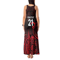 New Zealand Rugby Pacific Custom Tank Maxi Dress Whatumoana Maori Tribal Tattoo
